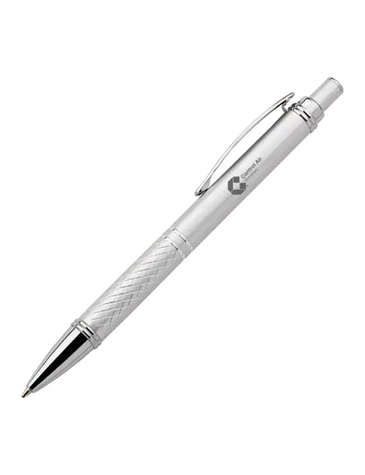 Silver Stellar Scribe Pen - Black Ink w/Control Air Enterprises Logo