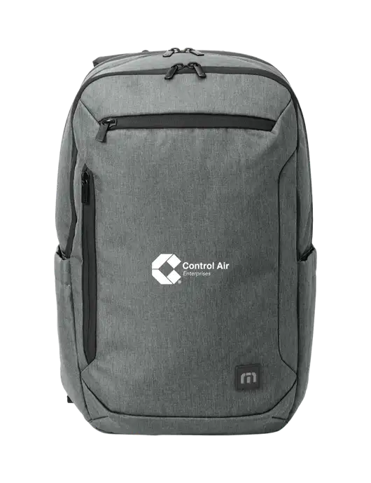 TravisMathew Medium Grey Heather Duration Backpack w/Control Air Enterprises Logo