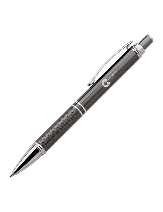 Dark Grey Stellar Scribe Pen - Black Ink w/Control Air Enterprises Logo