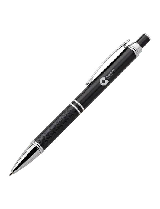 Black Stellar Scribe Pen - Black Ink w/Control Air Enterprises Logo