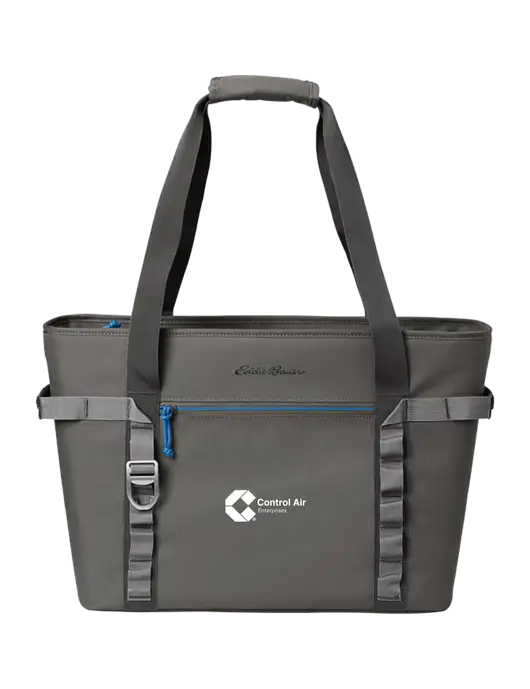 Eddie Bauer Dark Medium Grey/Royal Max Cool Tote Cooler  w/Control Air Enterprises Logo