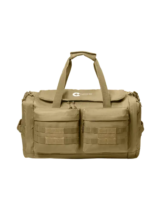 CornerStone Dark Tan Tactical Duffel w/Control Air Enterprises Logo