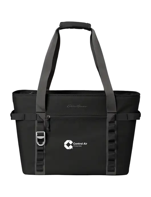 Eddie Bauer Black/Medium Grey Max Cool Tote Cooler  w/Control Air Enterprises Logo