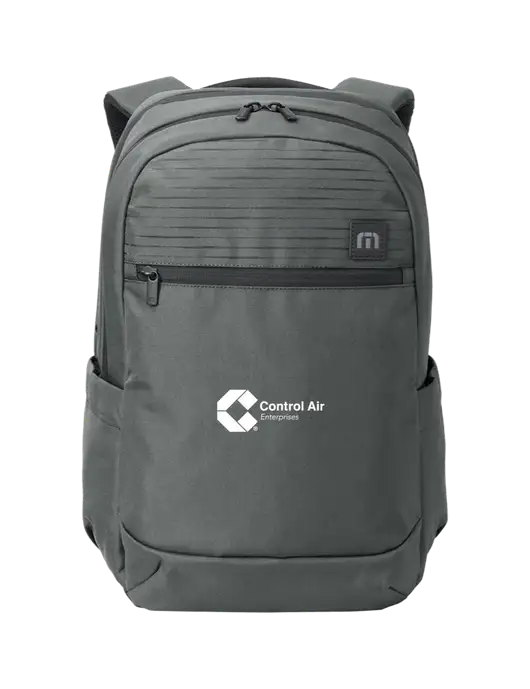 TravisMathew Dark Medium Grey Approach Backpack w/Control Air Enterprises Logo