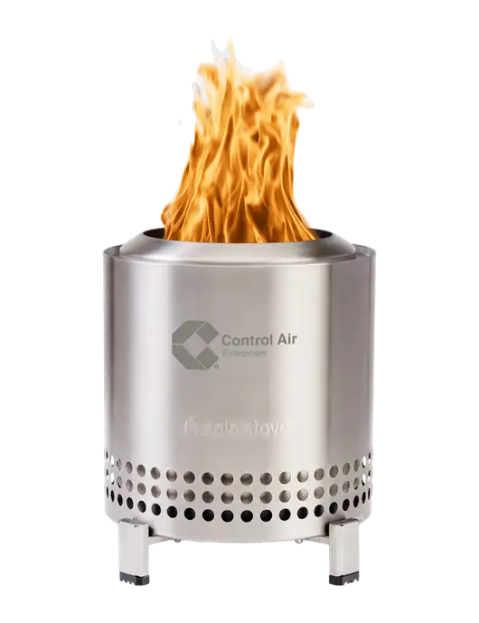 Solo Stove Stainless Steel Mesa XL w/Control Air Enterprises Logo