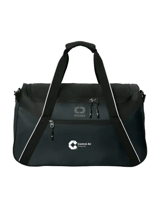 OGIO Black Inception Duffel w/Control Air Enterprises Logo