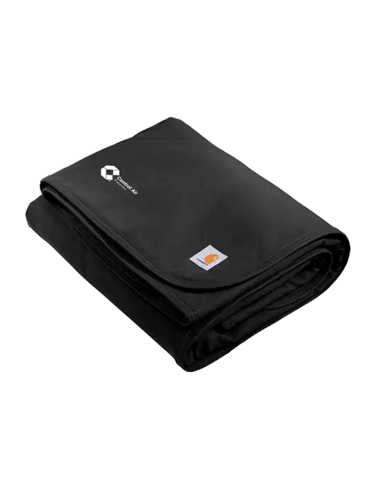 Carhartt Black Firm Duck Sherpa-Lined Blanket w/Control Air Enterprises Logo