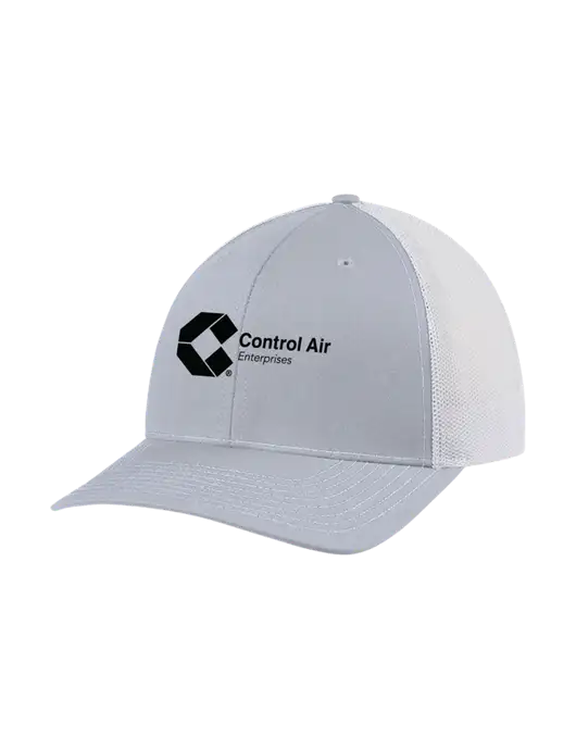 Richardson Adjustable Snapback Original 112 Trucker Cap Light Heather Grey w/White Mesh w/Control Air Enterprises Logo