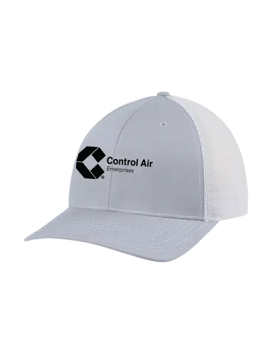 Richardson Adjustable Snapback Original 112 Trucker Cap Light Heather Grey w/White Mesh w/Control Air Enterprises Logo