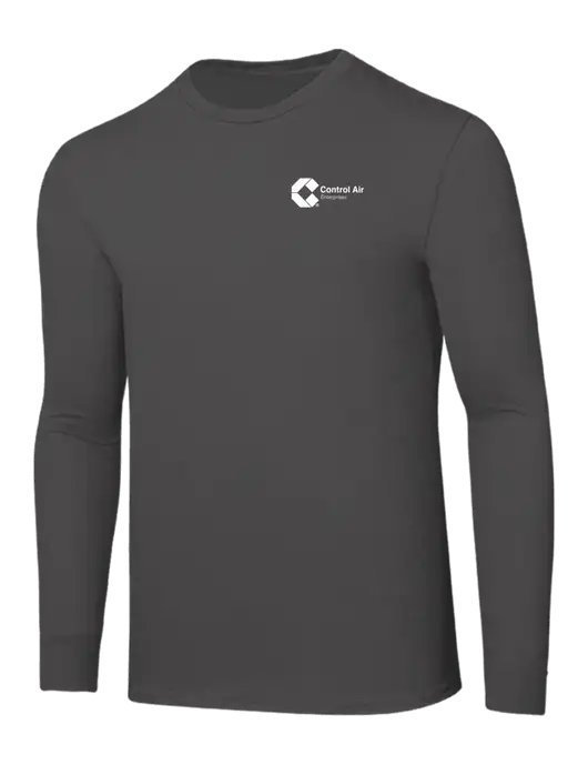 Seriously Soft Dark Grey Long Sleeve T-Shirt w/Control Air Enterprises Logo