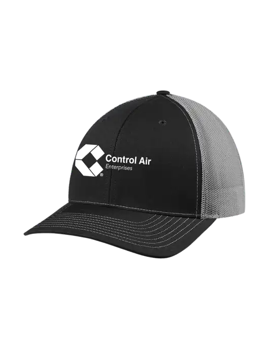 Richardson Adjustable Snapback Original 112 Trucker Cap Black w/Charcoal Mesh w/Control Air Enterprises Logo