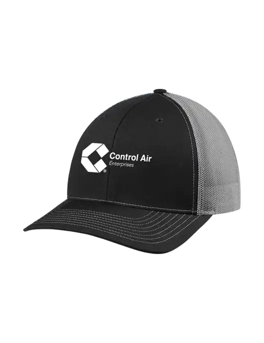 Richardson Adjustable Snapback Original 112 Trucker Cap Black w/Charcoal Mesh w/Control Air Enterprises Logo