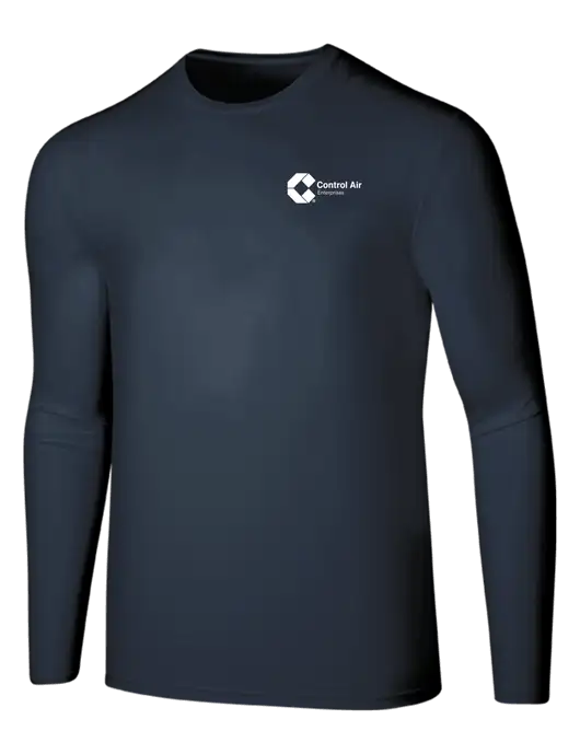 Seriously Soft Navy Long Sleeve T-Shirt w/Control Air Enterprises Logo