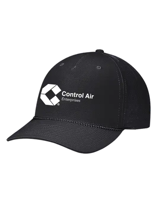 Richardson Laser Perf Performance Black/Black-Grey Rope Cap w/Control Air Enterprises Logo