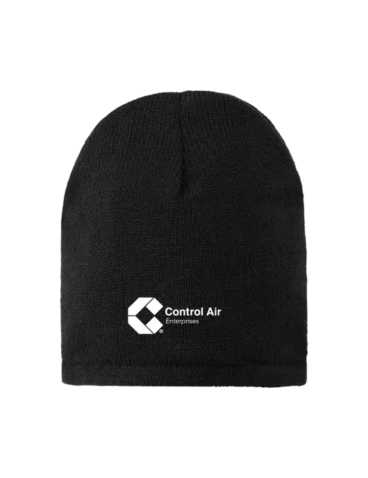Black Fleece-Lined Beanie Cap w/Control Air Enterprises Logo