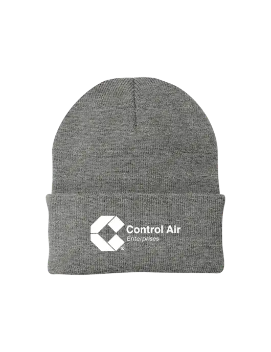 Medium Grey Heather Knit Cap w/Control Air Enterprises Logo