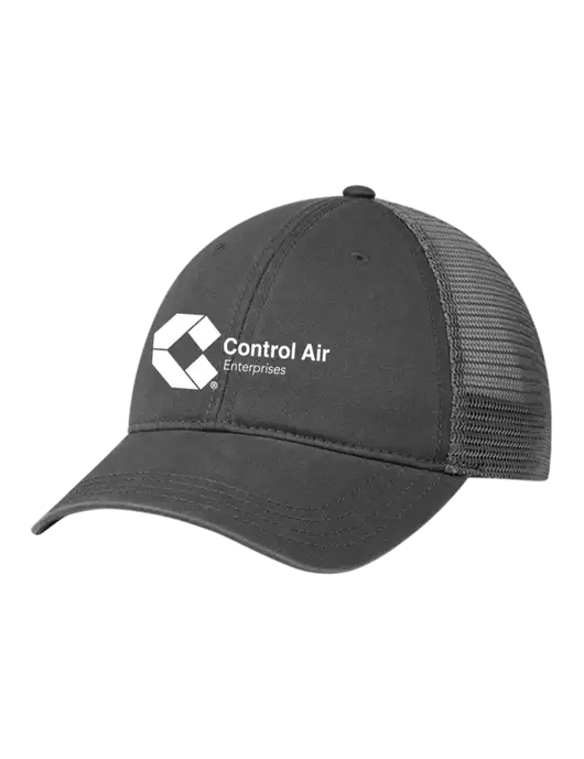 Richardson 111 Garment Washed Trucker Cap Charcoal w/Charcoal Mesh w/Control Air Enterprises Logo