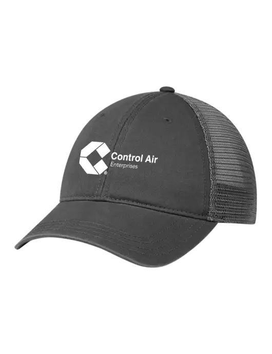 Richardson 111 Garment Washed Trucker Cap Charcoal w/Charcoal Mesh w/Control Air Enterprises Logo