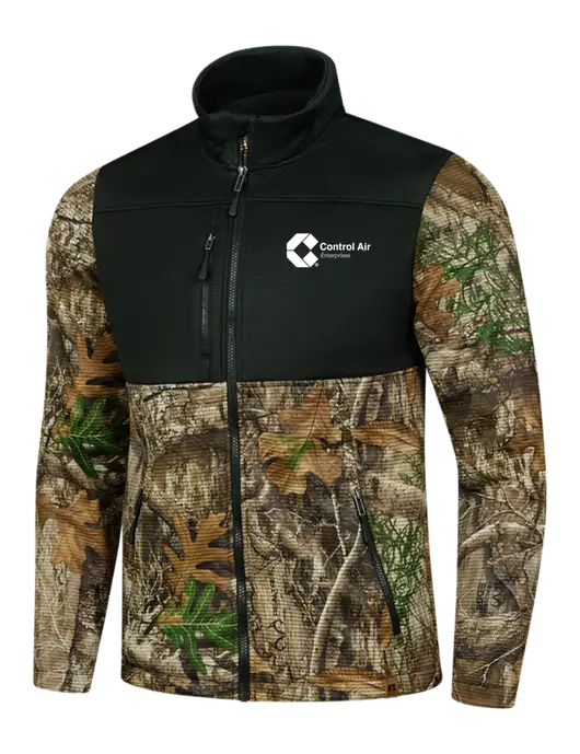 Russell Outdoors Black/Realtree Edge Atlas Colorblock Soft Shell w/Control Air Enterprises Logo
