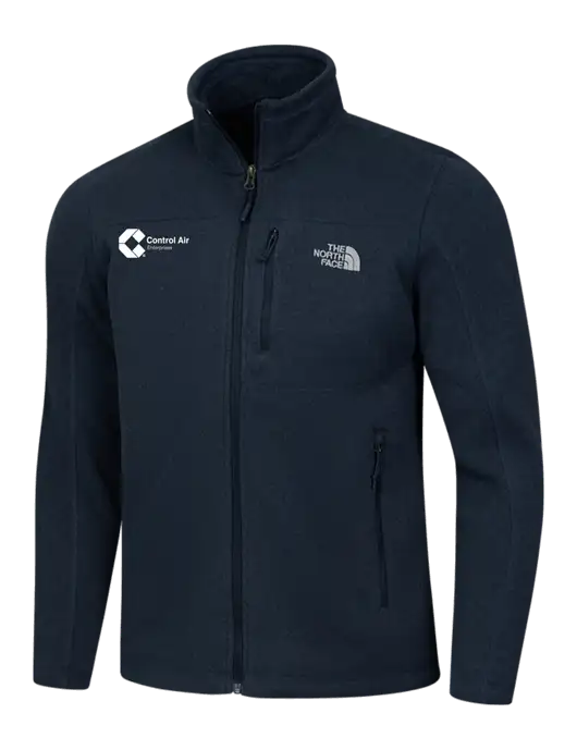 North Face Navy Heather Sweater Fleece Jacket w/Control Air Enterprises Logo