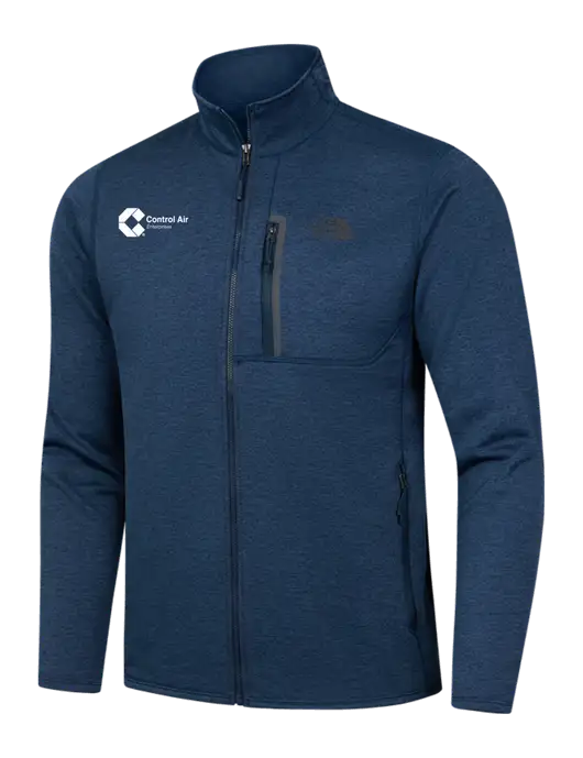 North Face Navy Heather Skyline Full-Zip Fleece Jacket w/Control Air Enterprises Logo