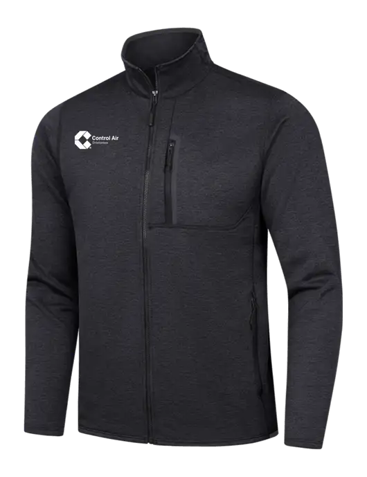 North Face Dark Grey Heather Skyline Full-Zip Fleece Jacket w/Control Air Enterprises Logo