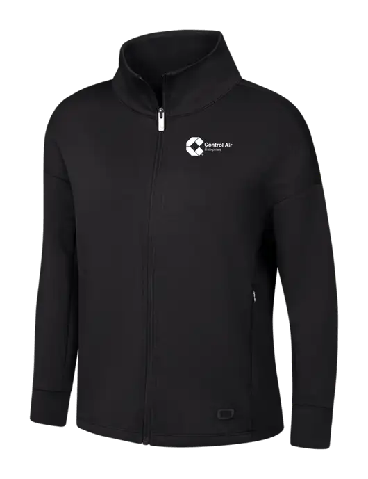 OGIO Womens Black Transcend Full-Zip w/Control Air Enterprises Logo