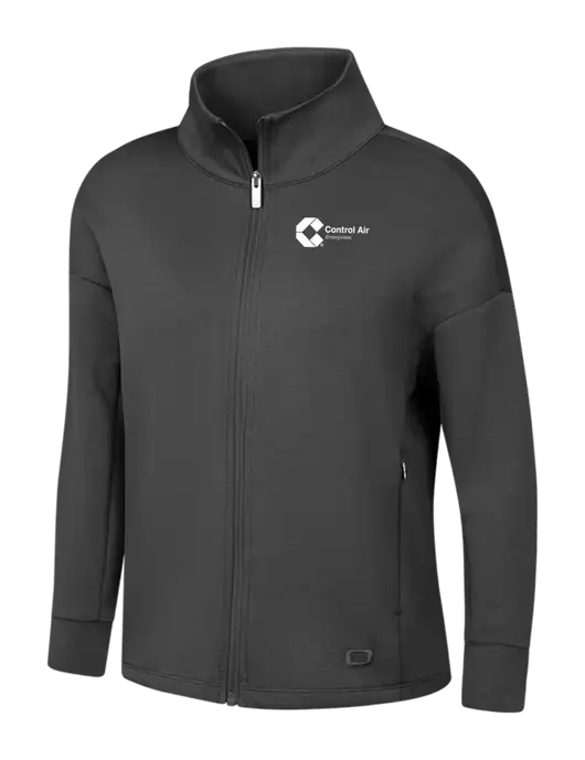 OGIO Womens Dark Grey Transcend Full-Zip w/Control Air Enterprises Logo
