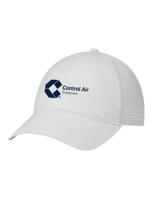 Richardson 111 Garment Washed Trucker Cap White w/White Mesh w/Control Air Enterprises Logo