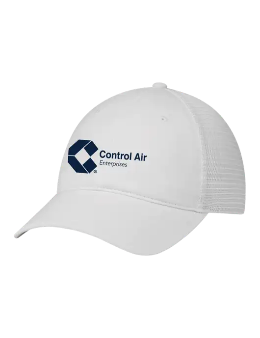 Richardson 111 Garment Washed Trucker Cap White w/White Mesh w/Control Air Enterprises Logo