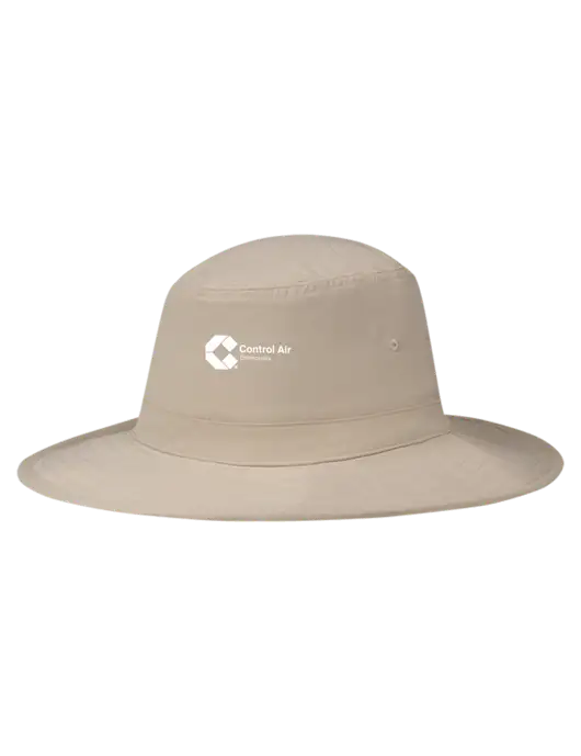 Tan Booney Sun Hat w/Control Air Enterprises Logo