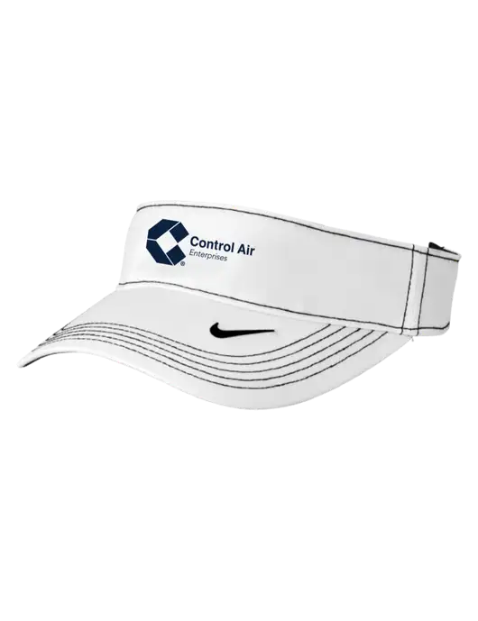 Nike White Dri-FIT Ace Visor w/Control Air Enterprises Logo
