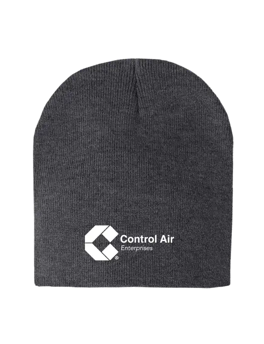 Charcoal Heather Element Knit Beanie w/Control Air Enterprises Logo