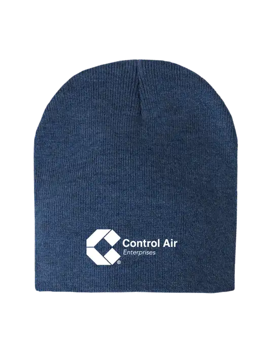 Dark Royal Heather Element Knit Beanie w/Control Air Enterprises Logo