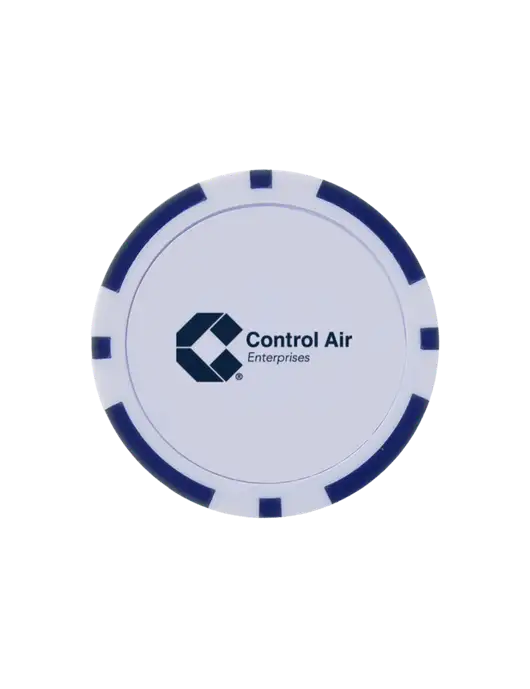 Dark Royal Poker Chip Ball Marker w/Control Air Enterprises Logo