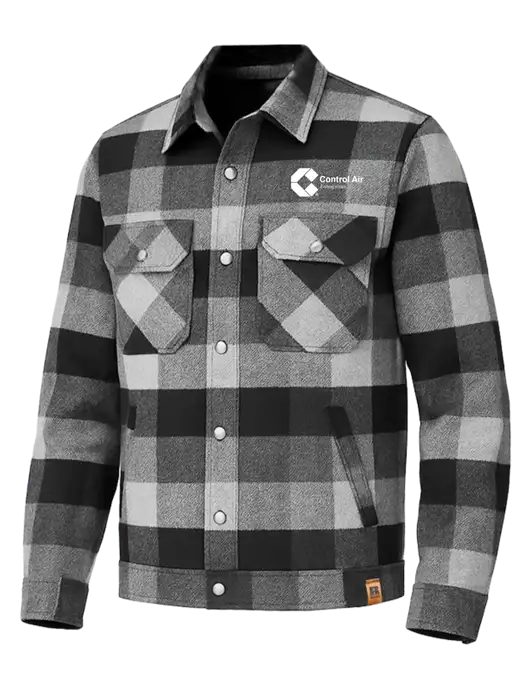 Russell Outdoors Black Plaid Basin Jacket w/Control Air Enterprises Logo