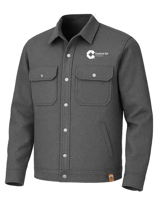 Russell Outdoors Dark Grey Heather Basin Jacket w/Control Air Enterprises Logo