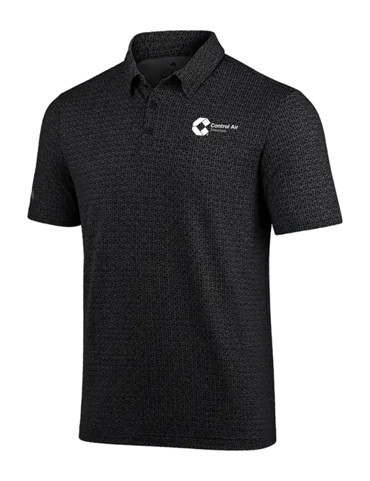 Adidas Black Printed Blend Polo w/Control Air Enterprises Logo