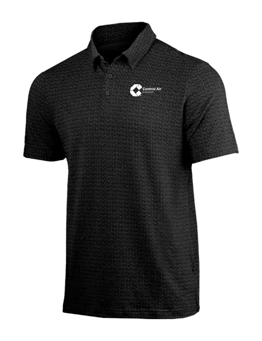 Adidas Black Printed Blend Polo w/Control Air Enterprises Logo