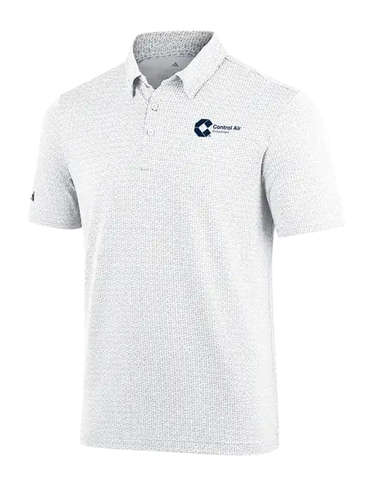 Adidas White Printed Blend Polo w/Control Air Enterprises Logo
