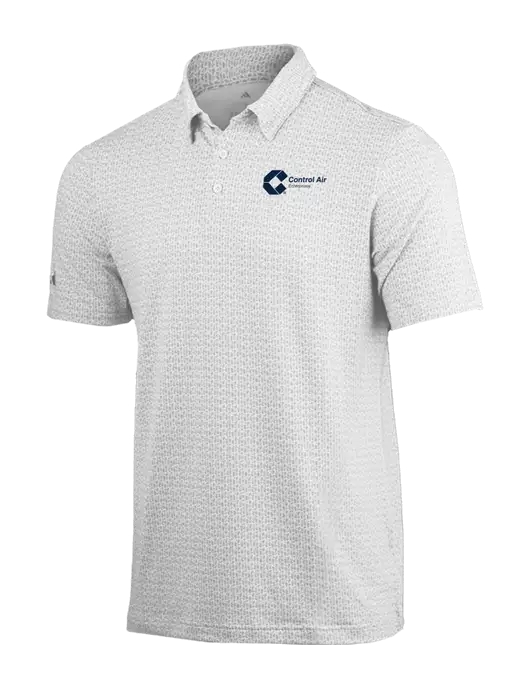 Adidas White Printed Blend Polo w/Control Air Enterprises Logo