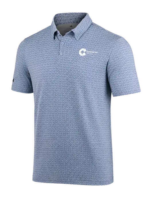 Adidas Light Blue Printed Blend Polo w/Control Air Enterprises Logo