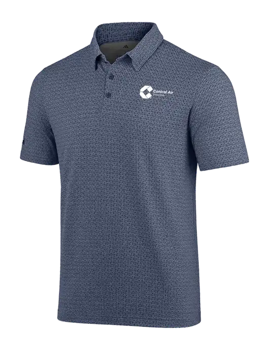 Adidas Light Navy Printed Blend Polo w/Control Air Enterprises Logo