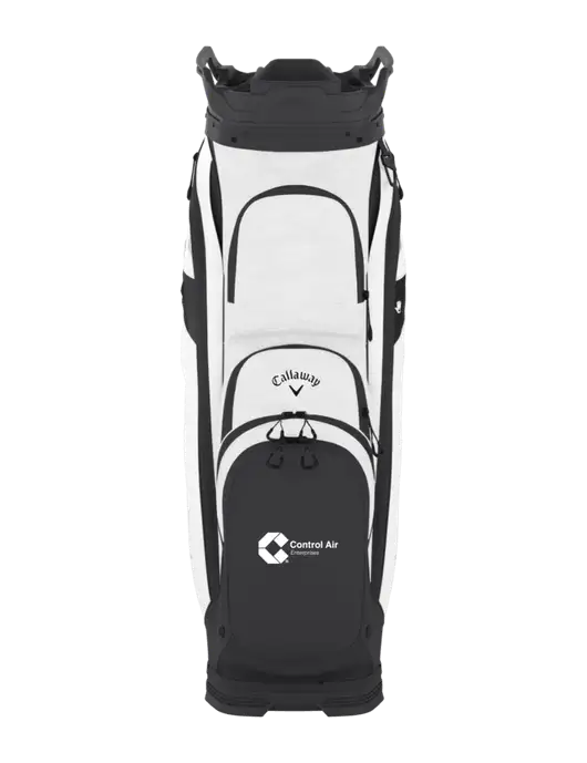 Callaway Org 14 Very Light Grey Camo/White Cart Golf Bag  w/Control Air Enterprises Logo