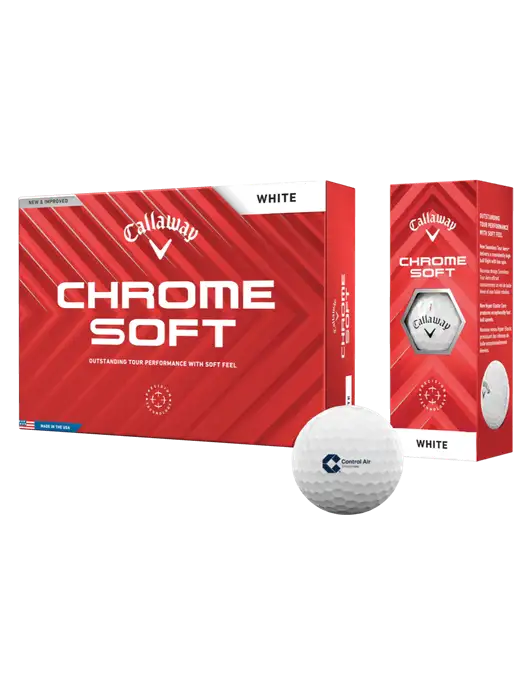Callaway Chrome Soft Golf Balls 12/pk w/Control Air Enterprises Logo