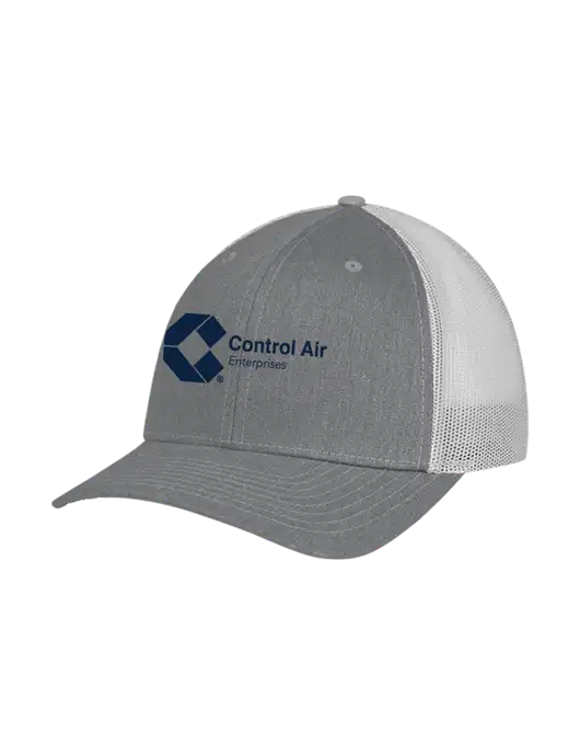 Richardson Adjustable Snapback Original 112 Trucker Cap Heather Grey w/Light Grey Mesh w/Control Air Enterprises Logo