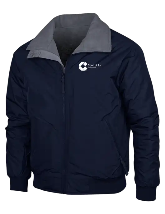 Navy/Heather Grey Classic Challenger Jacket w/Control Air Enterprises Logo