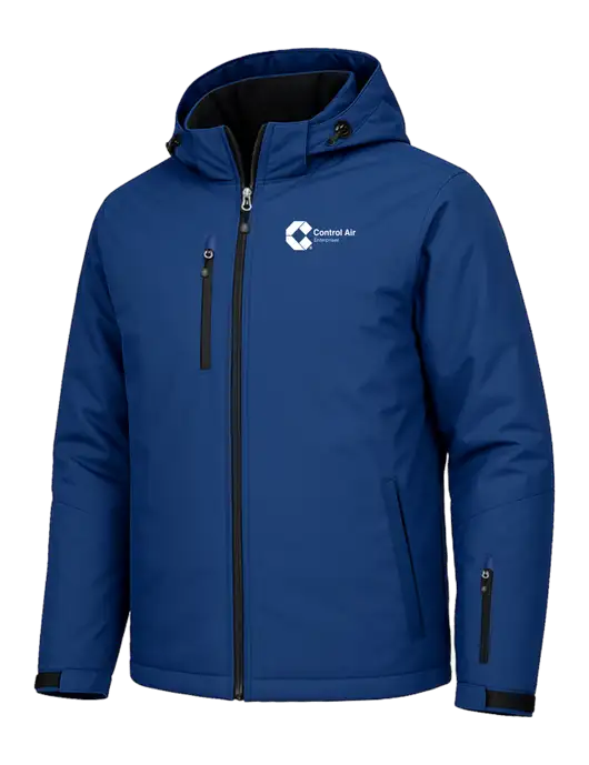 Cold Weather Vortex Royal/ Black Waterproof 3-in-1 Jacket with Detachable Hood w/Control Air Enterprises Logo, Control Air Enterprises Logo