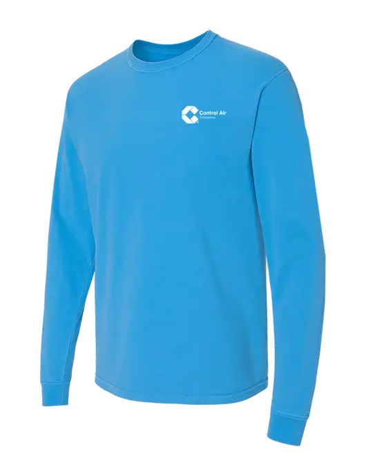Comfort Colors Garment-Dyed Royal  Heavyweight Long Sleeve T-Shirt w/Control Air Enterprises Logo