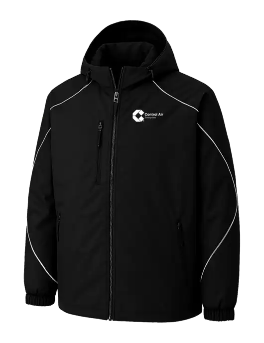 Angle 3-In-1 Black Jacket with Bonded Fleece Liner w/Control Air Enterprises Logo, Control Air Enterprises Logo
